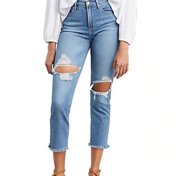 Levi's 724 High Rise Straight Cropped Jeans - Picture 1 of 6